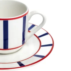 ACCOLADE Sous tasse expresso blanc porcelaine Ø 13 cm Ama Outlet