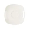 Sous-tasse à expresso carré ivoire porcelaine vitrifiée 12 cm Ska - RAK Sale