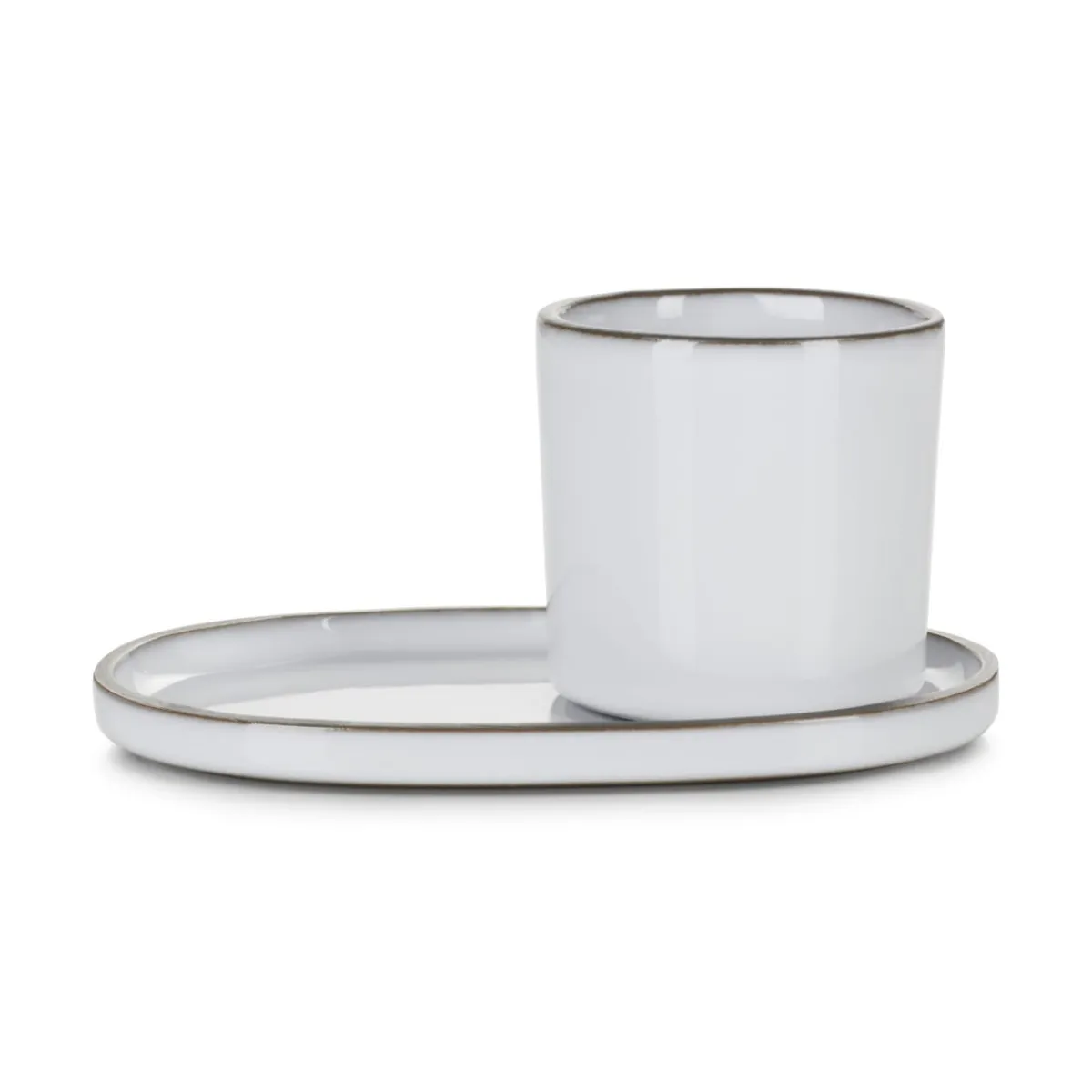 REVOL Sous-tasse à expresso ovale blanc porcelaine culinaire 13,5 cm Caractère Online