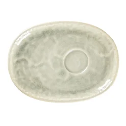 Sous-tasse à expresso ovale céladon porcelaine vitrifiée 15 cm Krush - RAK Best