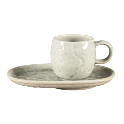 Sous-tasse à expresso ovale céladon porcelaine vitrifiée 15 cm Krush - RAK Best
