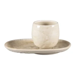 RAK Sous-tasse à expresso ovale vanilla porcelaine vitrifiée 15 cm Krush