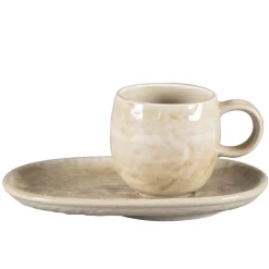 RAK Sous-tasse à expresso ovale vanilla porcelaine vitrifiée 15 cm Krush