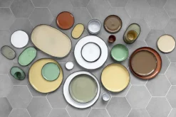 REVOL Sous-tasse à expresso ovale vert porcelaine culinaire 13,5 cm  Caractère Online