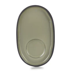 REVOL Sous-tasse à expresso ovale vert porcelaine culinaire 13,5 cm  Caractère Online