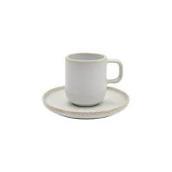 ACCOLADE Sous tasse expresso rond beige grès émaillé Ø 12 cm Sand Discount