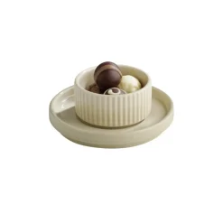 APS Sous-tasse expresso rond beige porcelaine Ø 12,5 cm The Grid Outlet