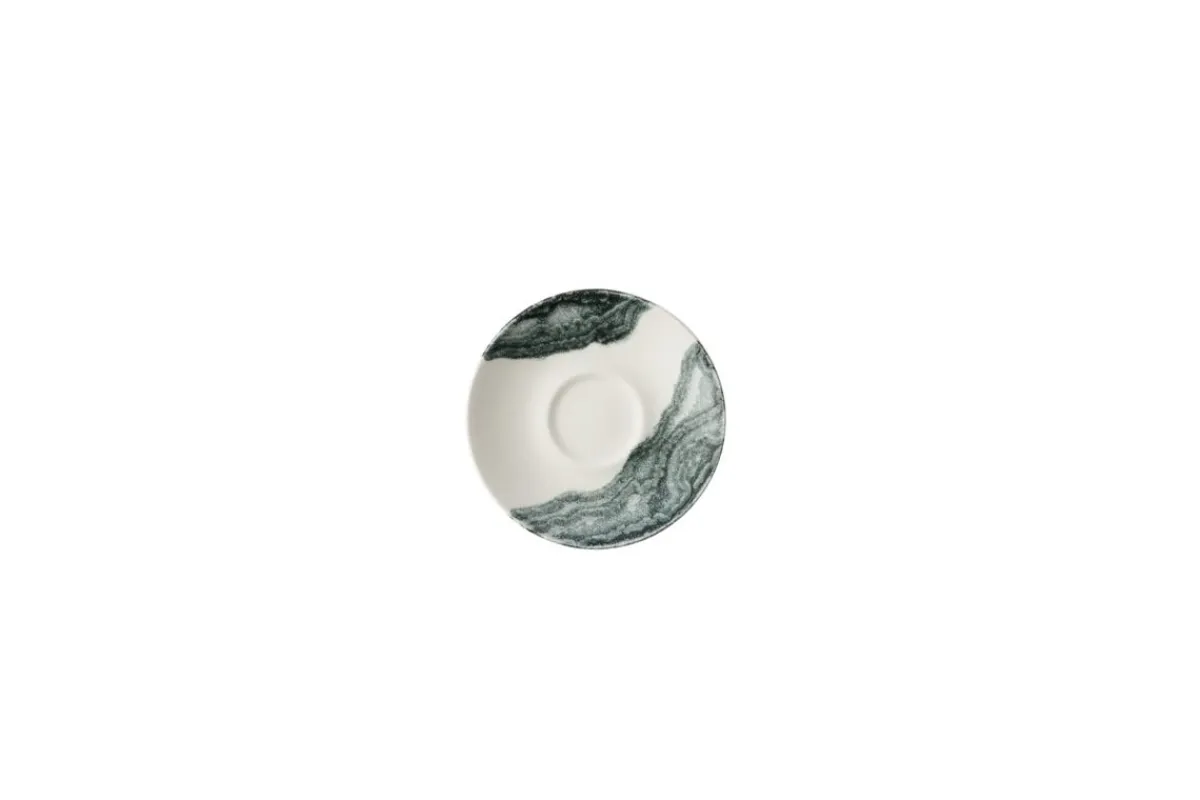 Sous-tasse à expresso rond Black porcelaine vitrifiée Ø 11 cm Tide - CHURCHILL Discount