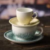 CHURCHILL Sous tasse à expresso rond Black porcelaine vitrifiée Ø 11,8 cm Inked Lume Hot