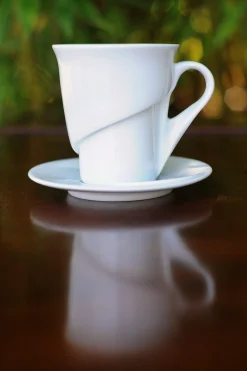 Sous-tasse à expresso rond blanc porcelaine vitrifiée Ø 13 cm Delissea - RAK Hot
