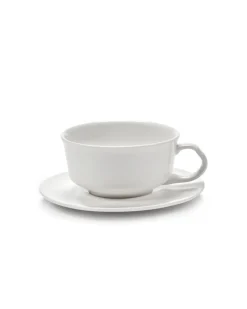 SERAX Sous tasse à expresso rond blanc porcelaine Ø 10,3 cm Silhouette Hot