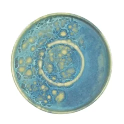 Sous tasse expresso rond bleu grès émaillé Ø 12 cm Magic - ACCOLADE Hot