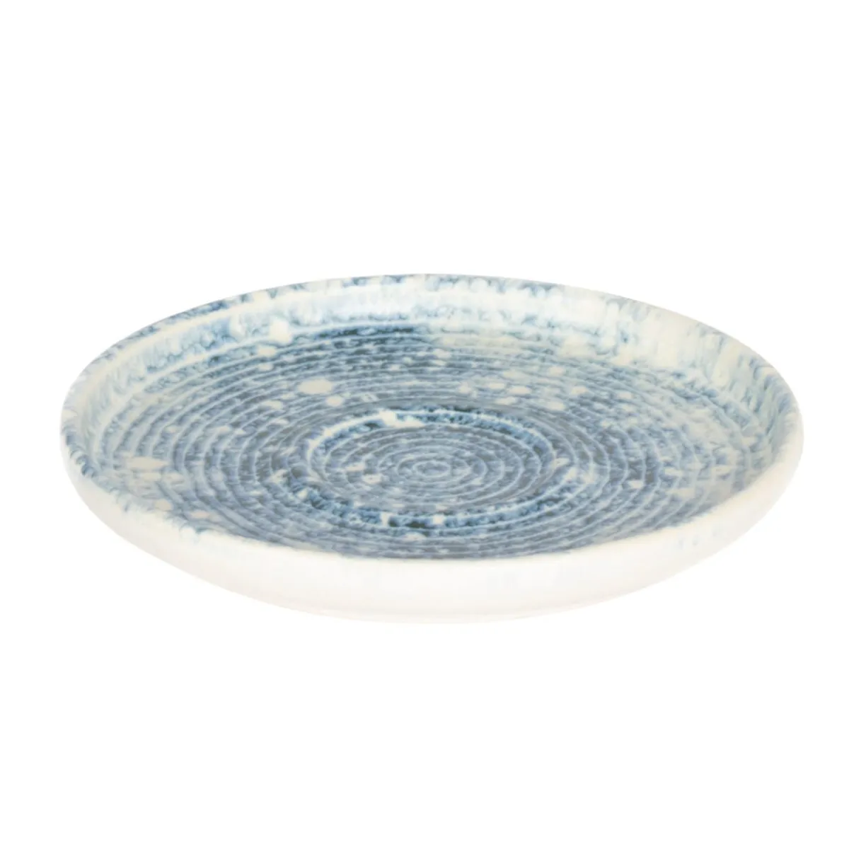 Sous tasse expresso rond bleu grès émaillé Ø 12 cm Ice - ACCOLADE Clearance