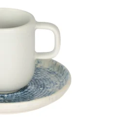 Sous tasse expresso rond bleu grès émaillé Ø 12 cm Ice - ACCOLADE Clearance
