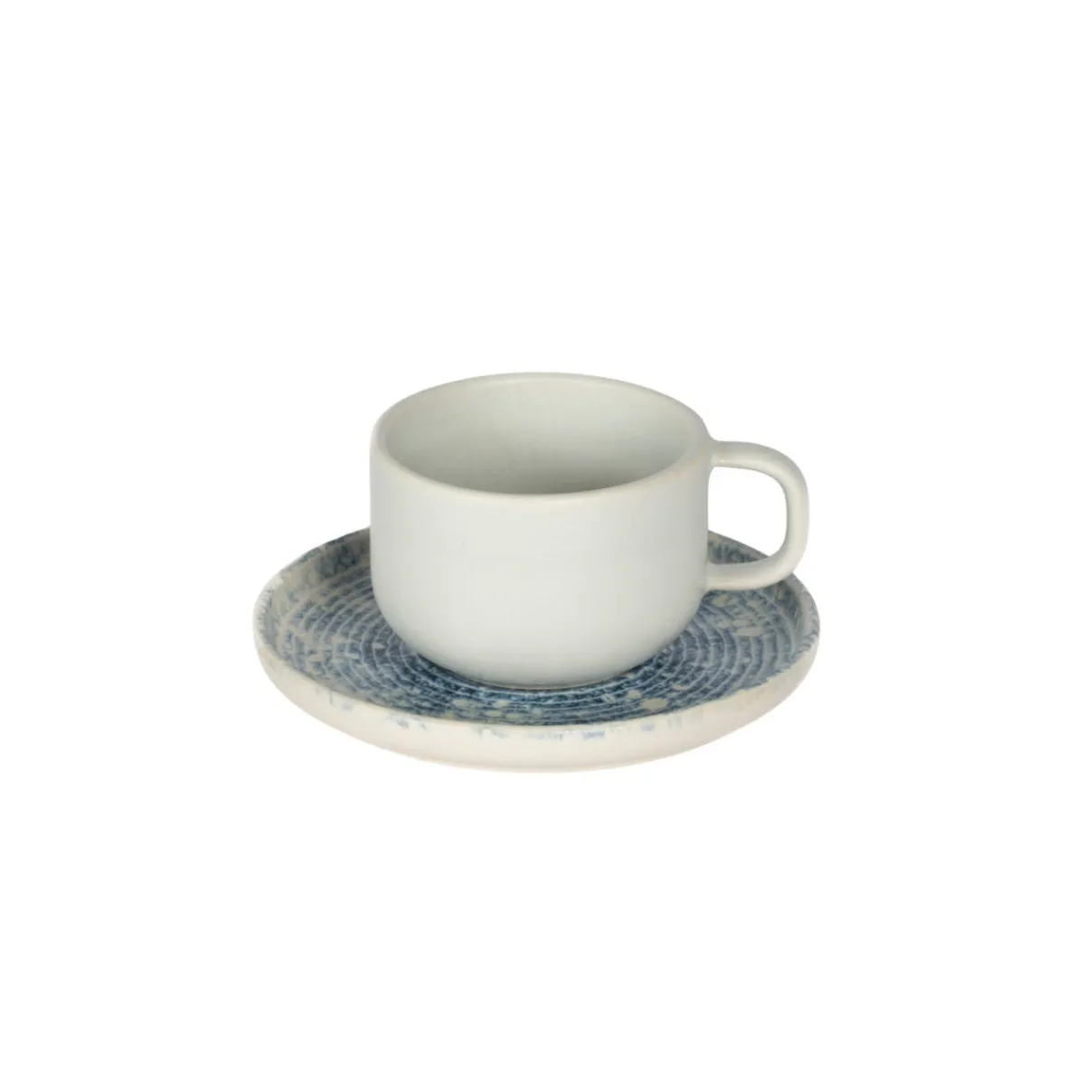 Sous tasse expresso rond bleu grès émaillé Ø 12 cm Ice - ACCOLADE Clearance
