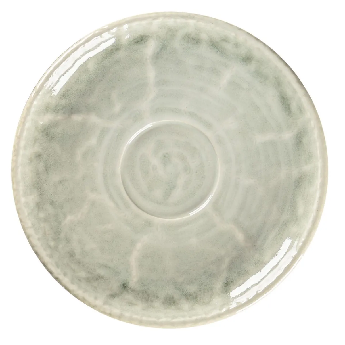 Sous-tasse à expresso rond céladon porcelaine vitrifiée Ø 17 cm Krush - RAK New