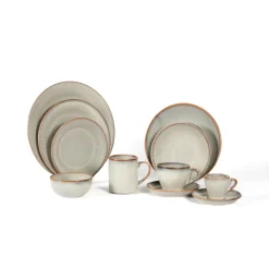 PRO.MUNDI Sous tasse à expresso rond gris bleu porcelaine Ø 12 cm Serena Clearance