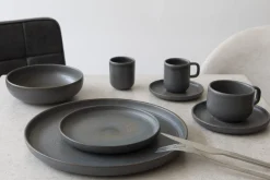 ACCOLADE Sous tasse expresso rond grès émaillé Ø 12 cm Tornado Discount