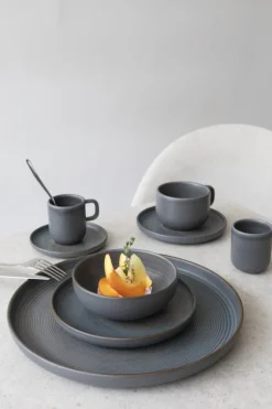 ACCOLADE Sous tasse expresso rond grès émaillé Ø 12 cm Tornado Discount