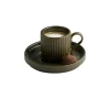 Sous-tasse expresso rond marron porcelaine Ø 12,5 cm The Grid - APS Best