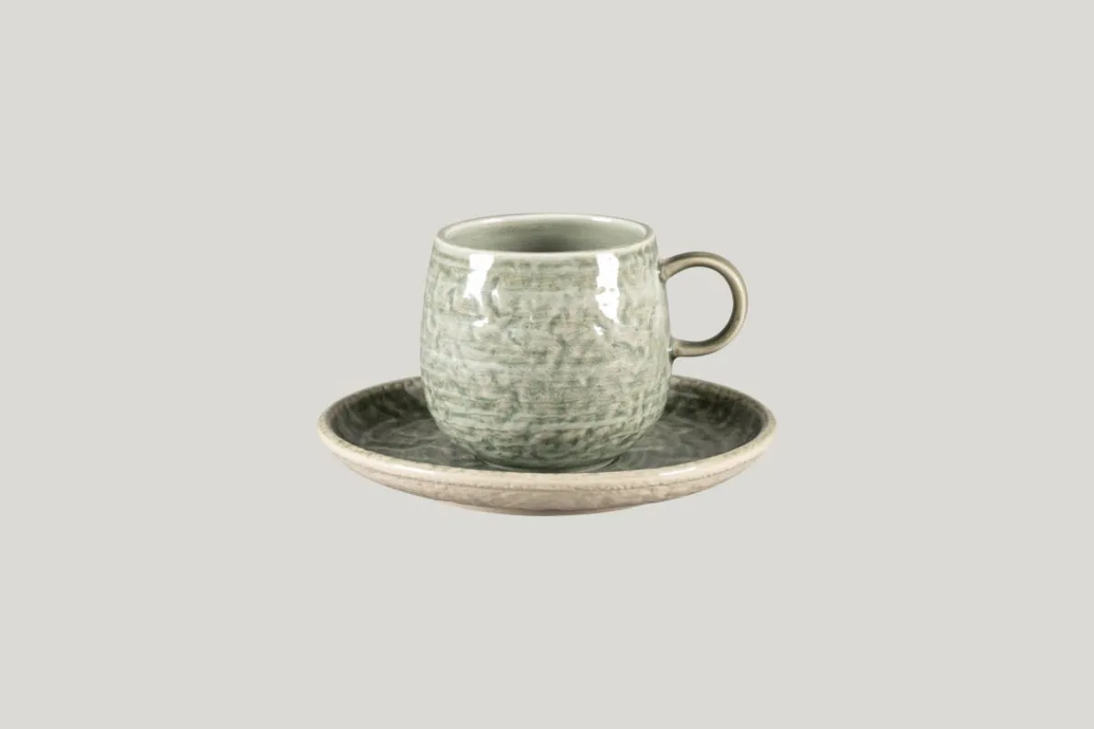 RAK Sous-tasse à expresso rond Sage porcelaine vitrifiée Ø 17 cm Krush Online