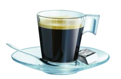 ARCOROC Sous-tasse à expresso rond transparent verre trempé Ø 12 cm Aroma Clearance