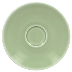 Sous-tasse à expresso rond vert porcelaine vitrifiée Ø 12,5 cm Vintage - RAK New
