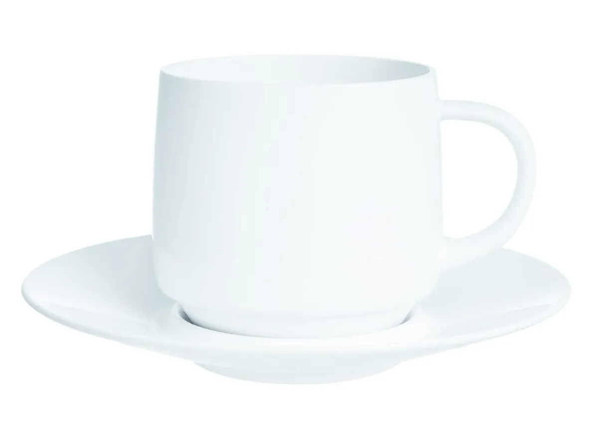 ARCOROC Sous tasse rond blanc verre opal Ø 15,4 cm Intensity Baril Best
