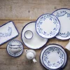Sous tasse rond Ink porcelaine vitrifiée Ø 15,6 cm Harvest Mediterranean - DUDSON Sale