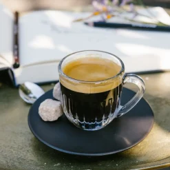 Sous tasse rond noir porcelaine Ø 12 cm  Zinc Ouessant - LA ROCHERE Best