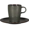 RAK Sous tasse rond noir porcelaine vitrifiée Ø 16,3 cm stone Ease Discount