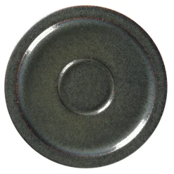 RAK Sous tasse rond noir porcelaine vitrifiée Ø 16,3 cm stone Ease Discount