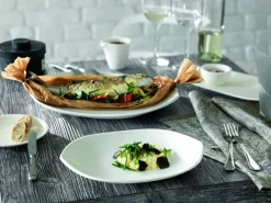 VILLEROY & BOCH Sous-tasse à thé / déjeuner gourmand ovale ivoire porcelaine vitrifiée 29 cm Artesano Discount