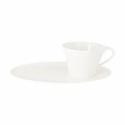 Sous-tasse à thé / déjeuner gourmand rond ivoire porcelaine vitrifiée 29 cm Giro - RAK Hot