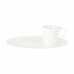 Sous-tasse à thé / déjeuner gourmand rond ivoire porcelaine vitrifiée 29 cm Giro - RAK Hot