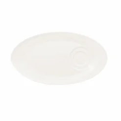 Sous-tasse à thé / déjeuner gourmand rond ivoire porcelaine vitrifiée 29 cm Giro - RAK Hot