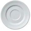 Sous-tasse à thé/déjeuner rond blanc porcelaine Ø 15 cm Ruby - Aucune Sale