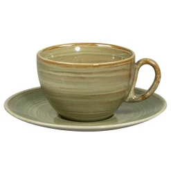 RAK Sous tasse à thé déjeuner rond Emerald porcelaine vitrifiée Ø 17 cm stone Spot Hot