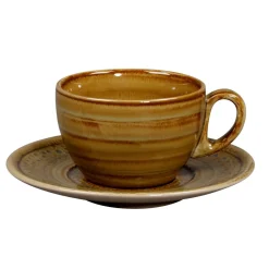 Sous tasse à thé déjeuner rond Garnet porcelaine vitrifiée Ø 15,5 cm stone Spot - RAK New