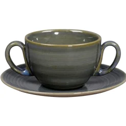 RAK Sous tasse à thé déjeuner rond Jade porcelaine vitrifiée Ø 17 cm stone Spot