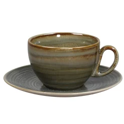 RAK Sous tasse à thé déjeuner rond Peridot porcelaine vitrifiée Ø 17 cm stone Spot