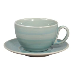 RAK Sous tasse à thé déjeuner rond Saphire porcelaine vitrifiée Ø 15,5 cm stone Spot New