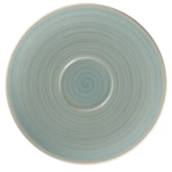 RAK Sous tasse à thé déjeuner rond Saphire porcelaine vitrifiée Ø 17 cm stone Spot Hot