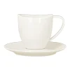 Sous tasse à thé ivoire porcelaine vitrifiée Ø 15 cm Swirls - RAK New