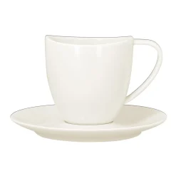 Sous tasse à thé ivoire porcelaine vitrifiée Ø 15 cm Swirls - RAK New