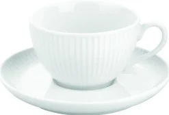 PILLIVUYT Sous tasse à thé rond blanc porcelaine culinaire Ø 14 cm Plisse Hot