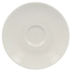 Sous-tasse à thé rond blanc porcelaine vitrifiée Ø 15 cm Vintage - RAK Outlet