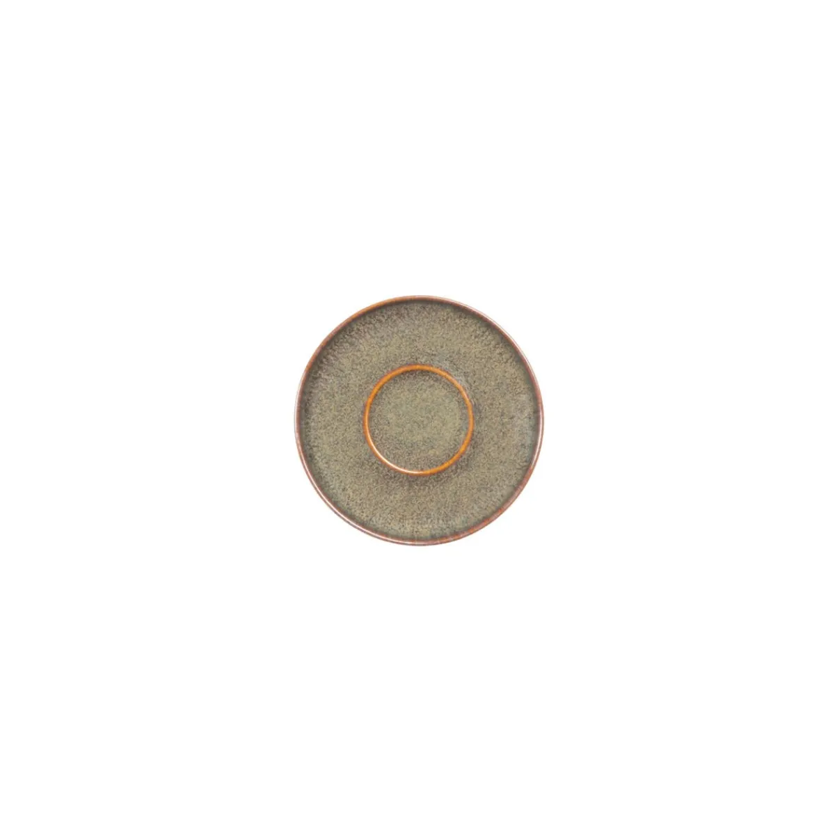 ACCOLADE Sous tasse à thé rond Marron Bleu grès émaillé Ø 14 cm Amber Best