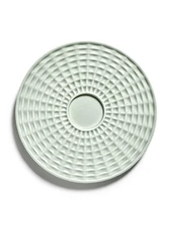 SERAX Sous tasse à thé rond vert porcelaine bone china Ø 13,8 cm Nido Best