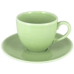 RAK Sous-tasse à thé rond vert porcelaine vitrifiée Ø 15 cm Vintage Best